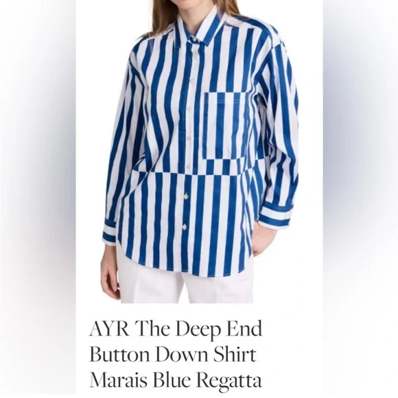 AYR The Deep End Button Down Shirt size Small - Picture 3 of 9